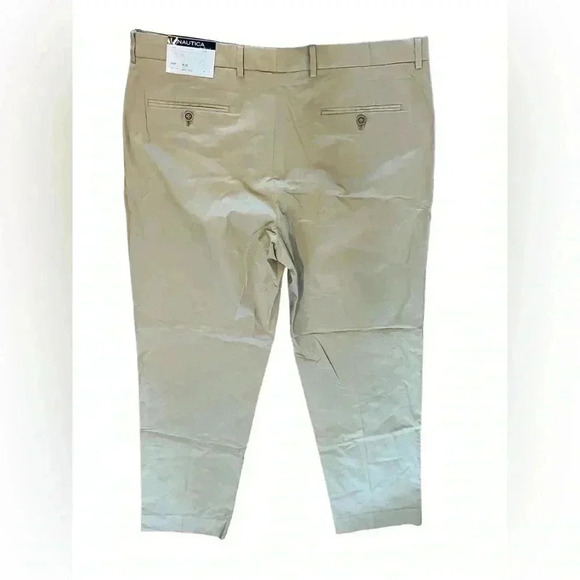 Nautica men’s khaki dress pants size 44R W38. Pockets on front and back. NWT - Picture 7 of 9